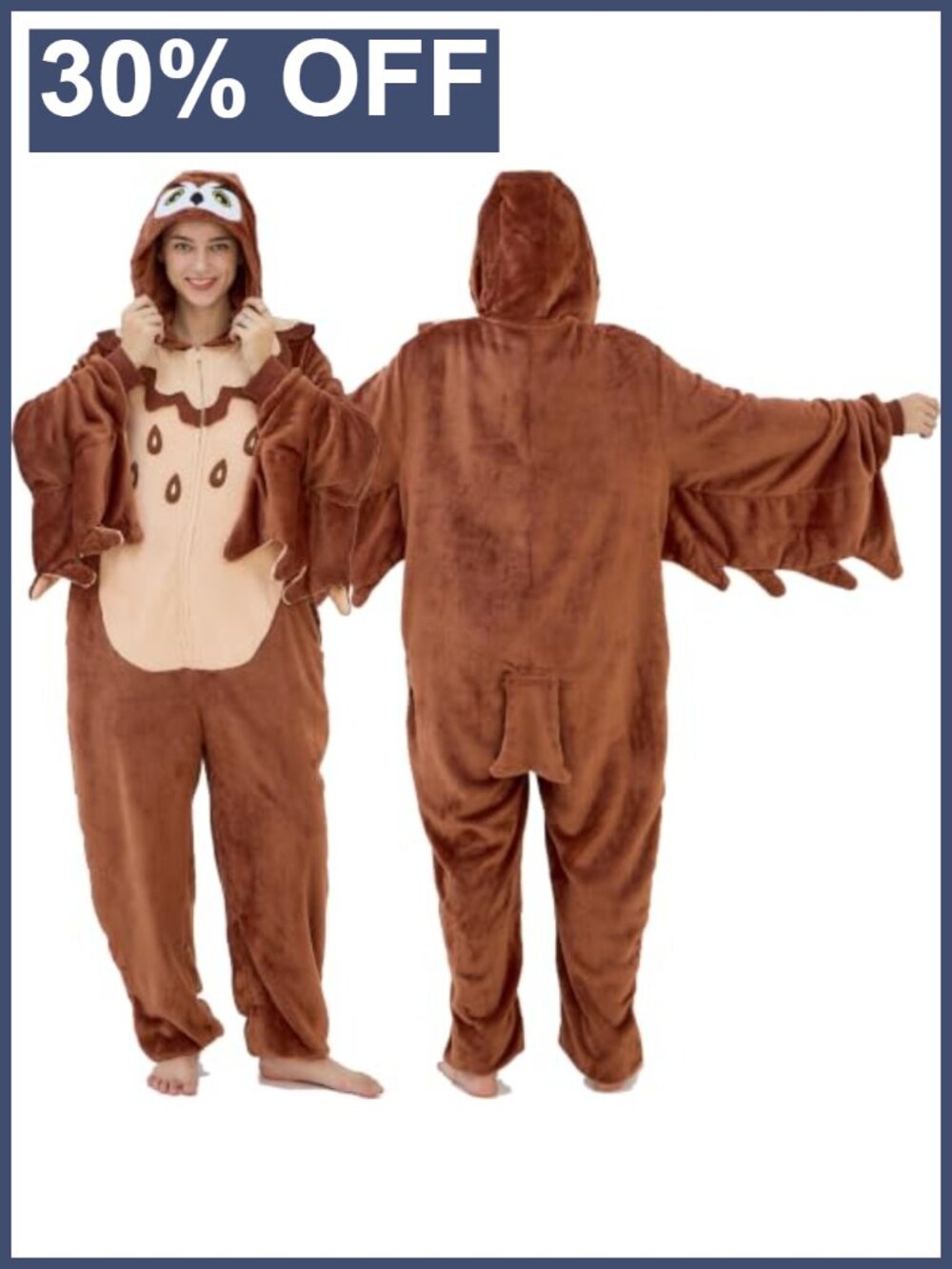Unisex Flannel Adult Onesie Pajamas Halloween Cosplay Costume